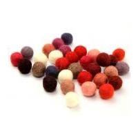 Habico Felt Ball Embellishments 10mm Reds