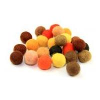 habico felt ball embellishments 15mm yellowbrown