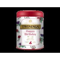 happy birthday floral caddy golden tipped english breakfast