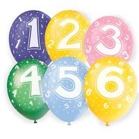 Happy Birthday Balloons - Pack of 5 (Age 6)