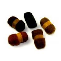 habico felting wool bundle brown assortment