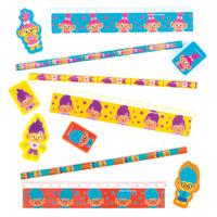 hairy heads 4 piece stationery sets pack of 6 sets