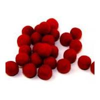 habico felt ball embellishments 15mm xmas red