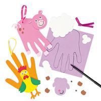 Handprint Farm Animal Decoration Kits (Pack of 16)