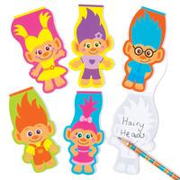 hairy heads memo pads pack of 6