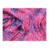 Hand Printed Spotty Batik Cotton Dress Fabric Cerise Pink