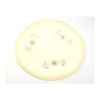 Habico Traditional Printed Embroidery Small Round Centre Mat Floral Rose