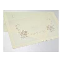 Habico Traditional Printed Embroidery Large Tray Cloth Spring Floral