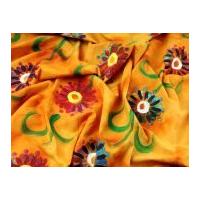 Hand Painted Batik Cotton Dress Fabric Orange