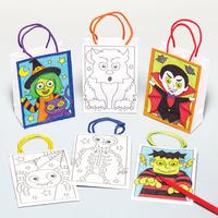 Halloween Colour-in Mini Treat Bags (Pack of 6)