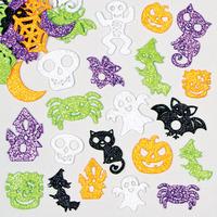halloween glitter foam stickers per 3 packs