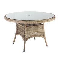 hampton 140cm rattan round table