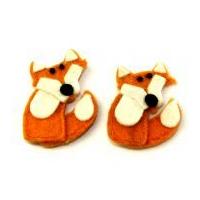 Habico Fox Handmade Felt Embellishments 60mm x 70mm Orange