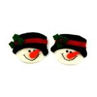 Habico Christmas Snowmen Handmade Felt Embellishments 70mm x 60mm
