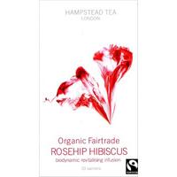 Hampstead Tea Rosehip Hibiscus Organic Fairtrade Infusion - 20 Sachets