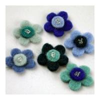 Habico Beaded Flower Handmade Felt Embellishments