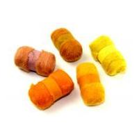 habico felting wool bundle yellow assortment