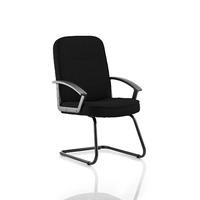 Harley Black Fabric Cantilever Chair