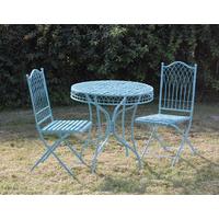 hampton bistro garden powder blue table chairs set