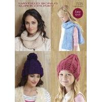 hats snood and scarf in hayfield bonus super chunky 7725