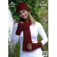 hat scarves and gloves in king cole baby alpaca dk 3274
