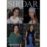 hat snood scarf and wrap in sirdar moonstone 7860