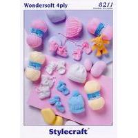 Hats, Bonnet, Mittens & Bootees in Stylecraft Wondersoft 4 Ply (8211)