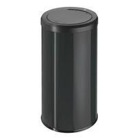 hailo big bin touch 45 steel coated waste bin 45 litres black 0845 140