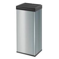 hailo big box touch 60 steel coated waste bin 60 litres silver