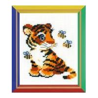 Happy Bee Cross Stitch Kits for Beginners Stripes 15cm x 17.5cm