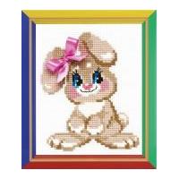 Happy Bee Cross Stitch Kits for Beginners Baby Rabbit 15cm x 17.5cm