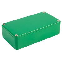 Hammond 1590BGR Aluminium \'Stomp Box\' Enclosure Green (112 x 60 x ...