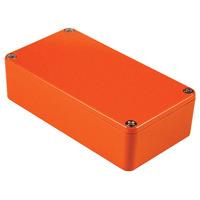 Hammond 1590BOR Aluminium \'Stomp Box\' Enclosure Orange (112 x 60 x...