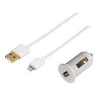 Hama Piccolino Car Charger 5V2.4A and Lightning Cable White 00119432