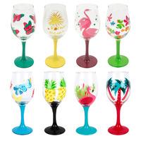 Hand Painted Wine Glass