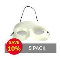 Half Face Plastic Mask Bundle 5 Pack