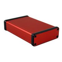 hammond 1455j1201rd aluminium instrument enclosure 120 x 78 x 27mm red