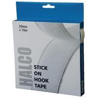 Halco Stick On Hook Roll 20mm x 10m White 20AWH10BOX
