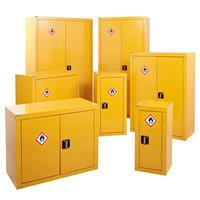 hazardous storage cupboard 1200h x 900w x 450d 2 door 2 shelves