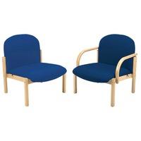 Harlekin Low Reception Chair with Arms & Beech legs