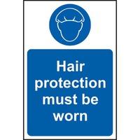 hair protection must be worn sign sav 200 x 300mm