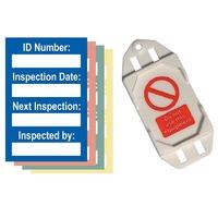 Harness Inspection Mini Tag Kit - (20 Tag Holders, 40 Inserts, 1 Pen)