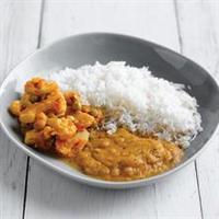 Halal Cauliflower, Peas with Toor Dal & Basmati Rice