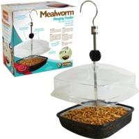 Hanging Mealworm Bird Feeder With Canopy