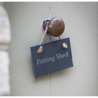 Hanging Slate Potting Shed Sign by Garden Trading