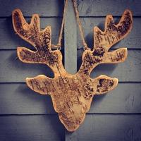 Hanging Birch Reindeer Plaque (Small)