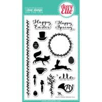 Happy Spring Avery Elle Rubber Clear Stamp Set