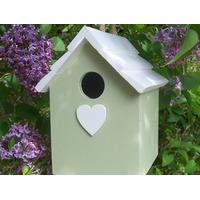 handmade hanging green bird house