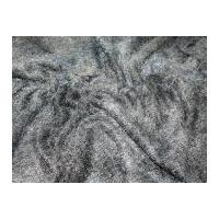 hairy eyelash knitted fur effect dress fabric silvergrey