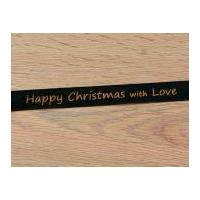 happy christmas with love ribbon